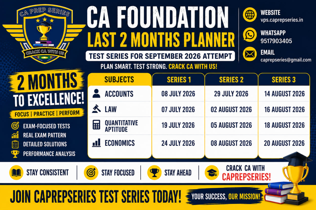 CA foundation 1 series(September 2026)