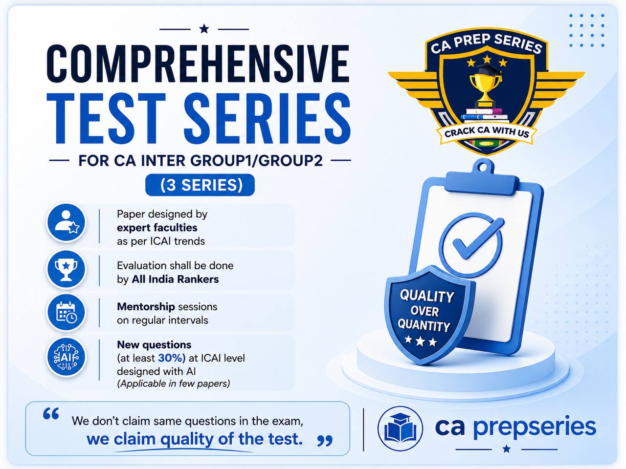 CA INTERMEDIATE BOTH GROUP TEST SERIES SEPTEMBER 26, 3 series(Unschedulded)